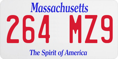 MA license plate 264MZ9