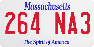 MA license plate 264NA3