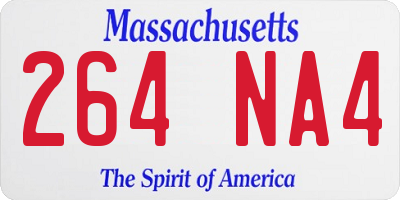 MA license plate 264NA4