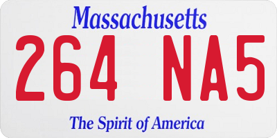 MA license plate 264NA5