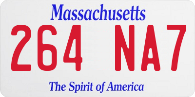 MA license plate 264NA7