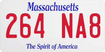 MA license plate 264NA8