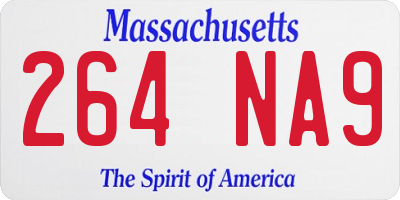 MA license plate 264NA9
