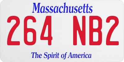 MA license plate 264NB2