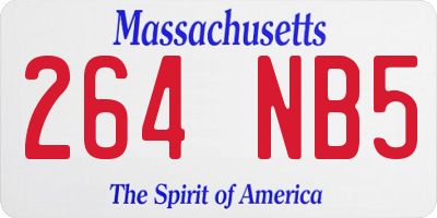 MA license plate 264NB5