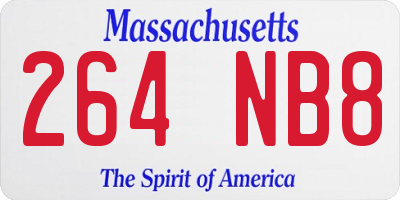 MA license plate 264NB8