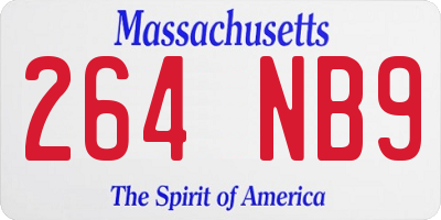 MA license plate 264NB9