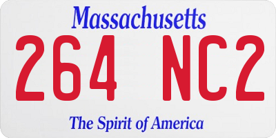 MA license plate 264NC2