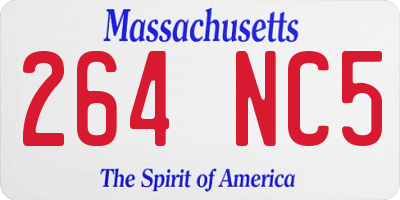MA license plate 264NC5