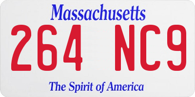 MA license plate 264NC9