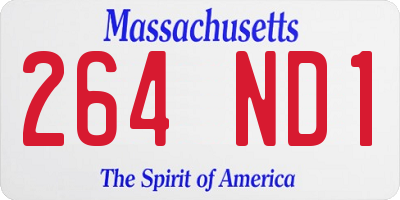 MA license plate 264ND1