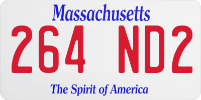 MA license plate 264ND2