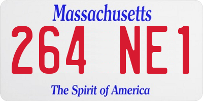 MA license plate 264NE1