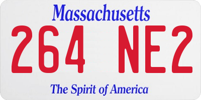 MA license plate 264NE2