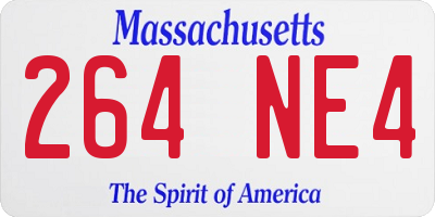 MA license plate 264NE4