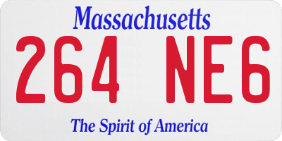 MA license plate 264NE6