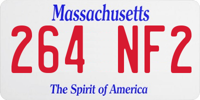 MA license plate 264NF2