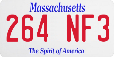 MA license plate 264NF3