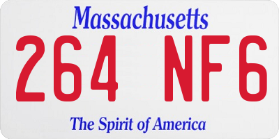 MA license plate 264NF6