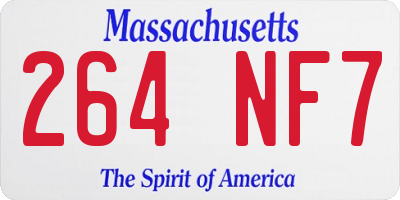 MA license plate 264NF7