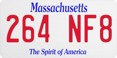 MA license plate 264NF8