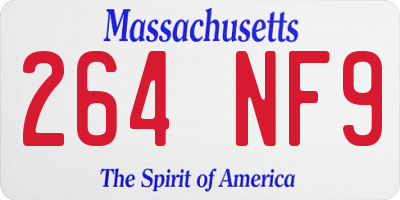 MA license plate 264NF9