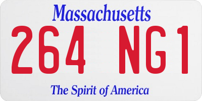 MA license plate 264NG1