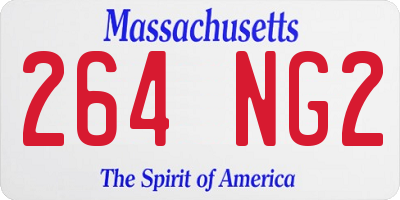 MA license plate 264NG2
