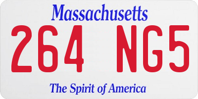 MA license plate 264NG5