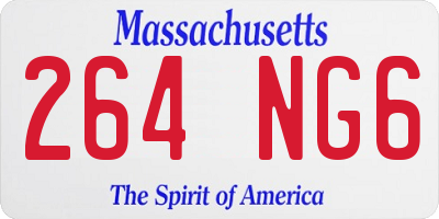 MA license plate 264NG6