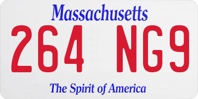 MA license plate 264NG9