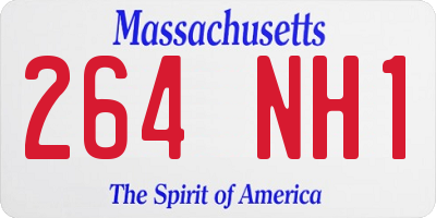 MA license plate 264NH1
