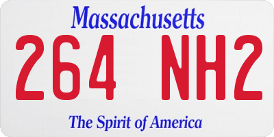 MA license plate 264NH2