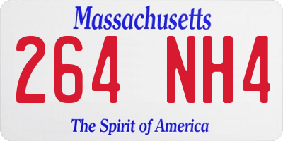 MA license plate 264NH4
