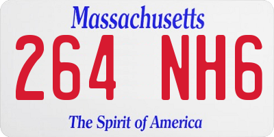 MA license plate 264NH6