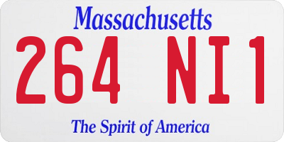 MA license plate 264NI1