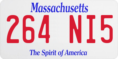 MA license plate 264NI5