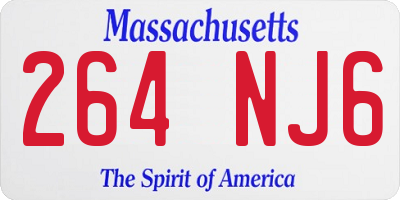 MA license plate 264NJ6