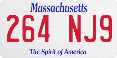MA license plate 264NJ9