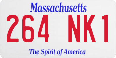 MA license plate 264NK1