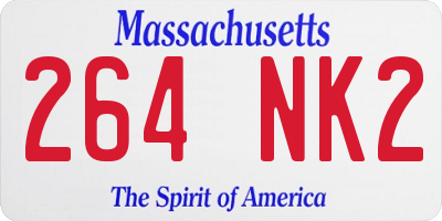MA license plate 264NK2