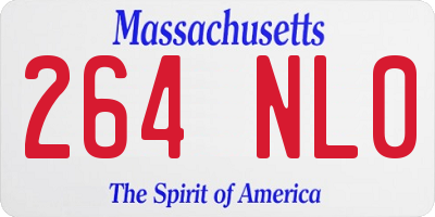 MA license plate 264NL0