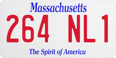 MA license plate 264NL1