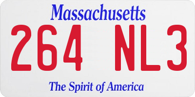 MA license plate 264NL3