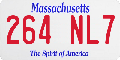 MA license plate 264NL7