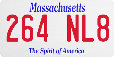 MA license plate 264NL8