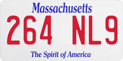 MA license plate 264NL9