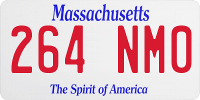 MA license plate 264NM0