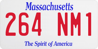 MA license plate 264NM1