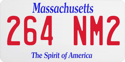MA license plate 264NM2